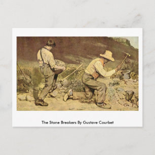 Stone Breakers van Gustave Courbet Briefkaart