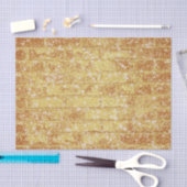 Stone Brick Texture Gold Glitter Decoupage Tissuepapier (Craft)