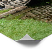 Stone Bridge Lilypads Natuur Spiegel Abstract Poster (Hoek)