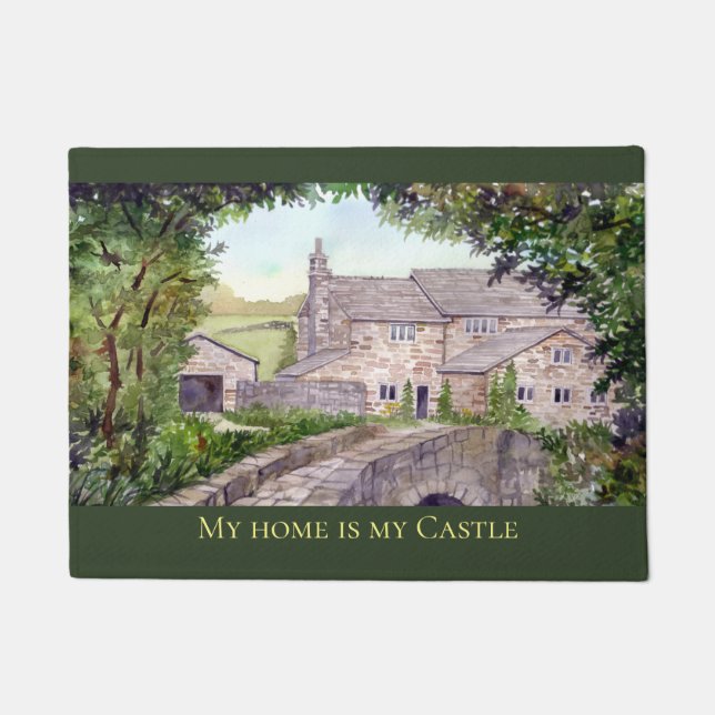 Stone Bridge Painting van Farida Greenfield Deurmat (Voorkant)