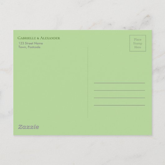 Stone Bridge Waterverf Weddenschap Save the Date Aankondigingskaart (Achterkant)