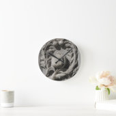 Stone Carved Art Granada Round (Middelgrote wandkl Ronde Klok (Huis)