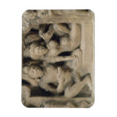 Stone carving of lovers die van een dansvoorstelli magneet (Verticaal)