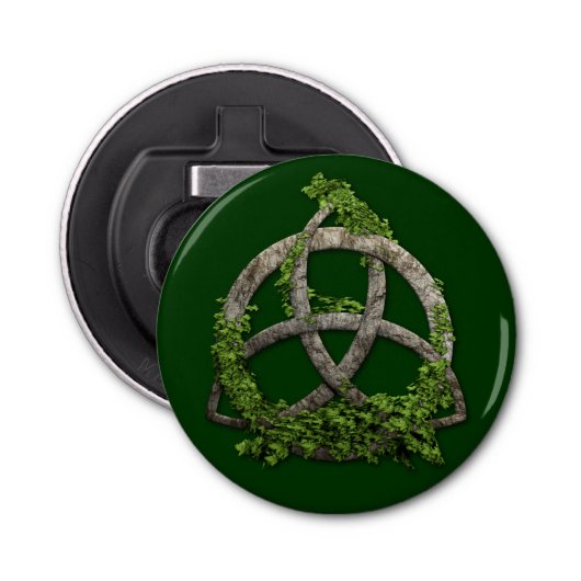 Stone Celtic Trinity Knot Button Flesopener (Voorkant)