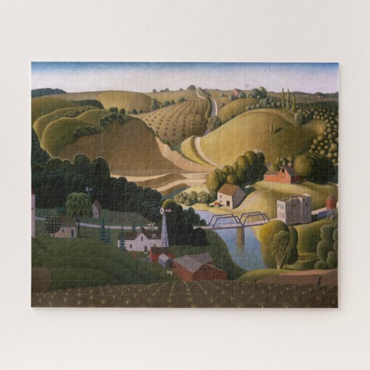 Stone City van Grant Wood Legpuzzel (Horizontaal)