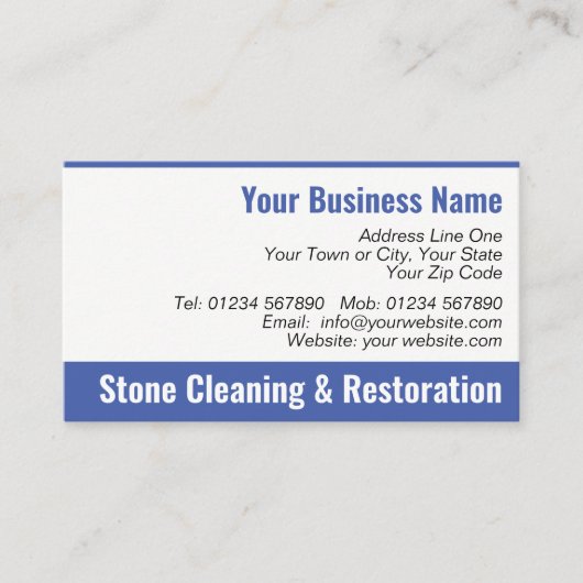 Stone Cleaning & Restoration QR Code Visitekaartje (Voorkant)