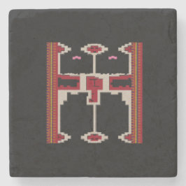 Stone Coaster with Borneo Design Stenen Onderzetter