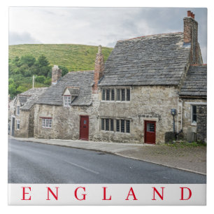 Stone cottages in England keramische tegels Tegeltje
