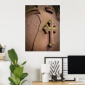 Stone Cross gravestone Poster (Thuiskantoor)