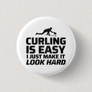 Stone Curling Winter Ice Sport Curler Funny Ronde Button 3,2 Cm
