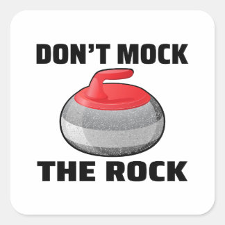 Stone Curling Winter Ice Sport Curler Vierkante Sticker