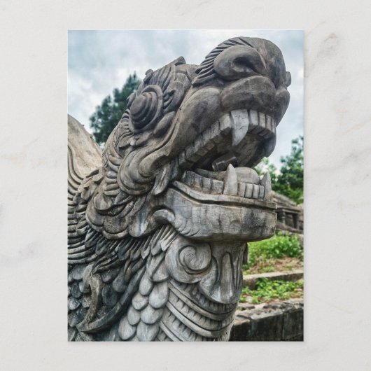 Stone Dragon, Hue Graveyard, Vietnam Briefkaart (Voorkant)