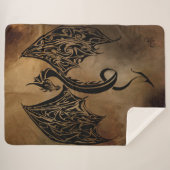 Stone Dragon Tribal Sherpa Deken (Voorkant (horizontaal))