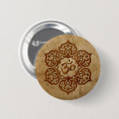 Stone Floral Aum Design Ronde Button 5,7 Cm (Voorkant /achterkant)