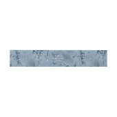 Stone Glitter Wedding Dusty Blue ID647 Uitnodigingen Wikkel (Vlak)