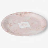 Stone Glitter Wedding Roos Gold ID647 Papieren Bordje (Gekanteld)