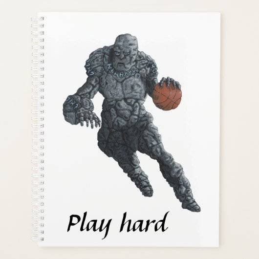 Stone Golem Jouer Basketball Planner (Devant)