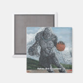 Stone Golem Jouer Bouton de basket Magnet (Recto/Verso)