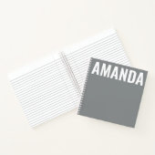 Stone Gray Modern Minimalist Journal Diary Notitieboek (Binnen)