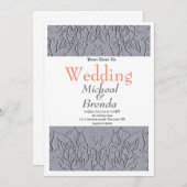 Stone Grey bruiloft uitnodiging (Voorkant / Achterkant)