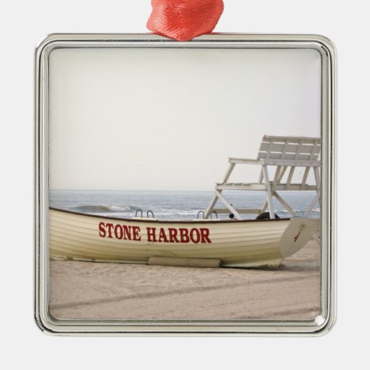 Stone Harbour Lifeguard Boat Ornament (Voorkant)