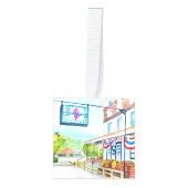 Stone Harbour New Jersey Cube Kerstversiering Kubus Ornament (Voorkant)