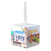 Stone Harbour New Jersey Cube Kerstversiering Kubus Ornament (Achter hoekig)