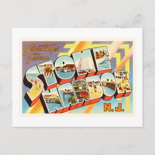 Stone Harbour New Jersey NJ Vieux carte postale Vi (Devant)