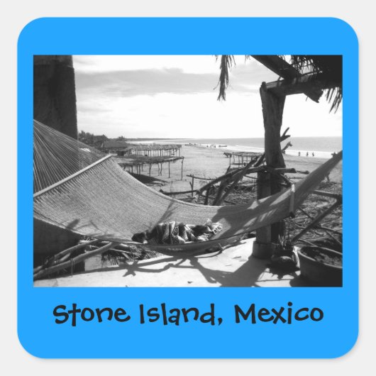 Stone Island Hammock Vierkante Sticker (Voorkant)