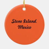 Stone Island, Mexico Keramisch Ornament (Achterkant)
