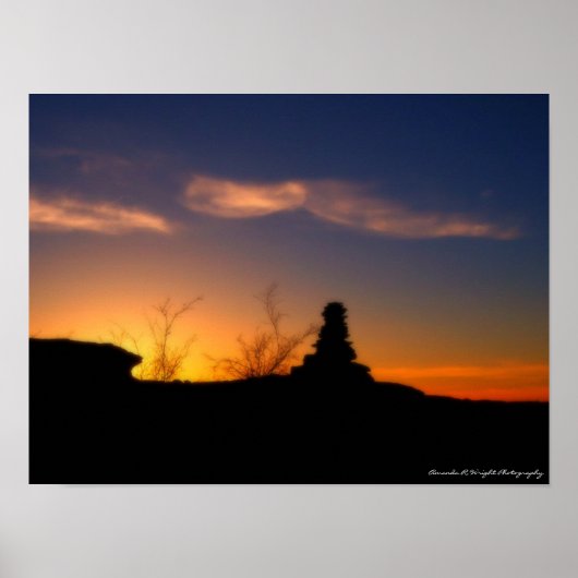 Stone Johnny Sunset 16x12 Poster (Devant)