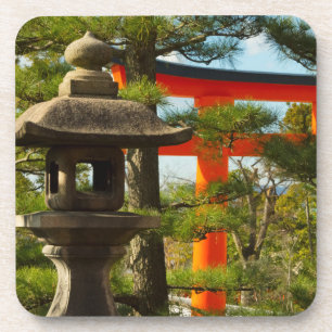 Stone Lantern & Torii Gate Bier Onderzetter
