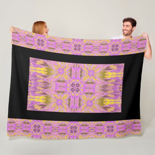 Stone Light Flower 4 Fleece Deken (In situ)