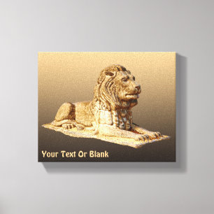 Stone Lion Canvas Afdruk