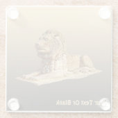 Stone Lion Glazen Onderzetter (Achterkant)