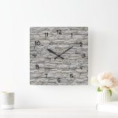 Stone look Wall Decor Clock Vierkante Klok (Huis)