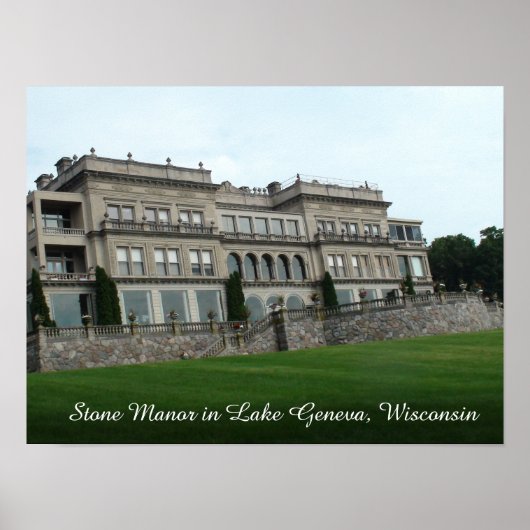 Stone Manor, Lake Genève Wisconsin Poster (Voorkant)