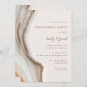 Stone Marble Agate Couple's Shower Invitation Kaart (Voorkant / Achterkant)