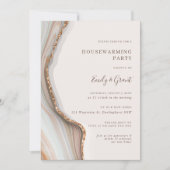 Stone Marble Agate Housewarming Party Kaart (Voorkant)