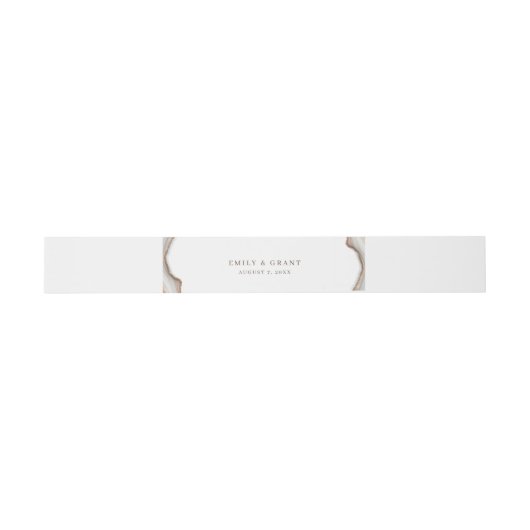 Stone Marble Agate Invitation Belly Band Uitnodigingen Wikkel (Vlak)