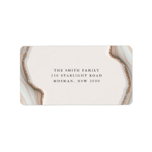Stone Marble Agate Return Address Label