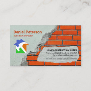 Stone Mason Brick Laying Construction Builder Visitekaartje