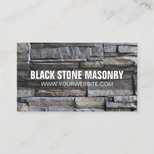 Stone Masonry Construction Visitekaartje (Voorkant)