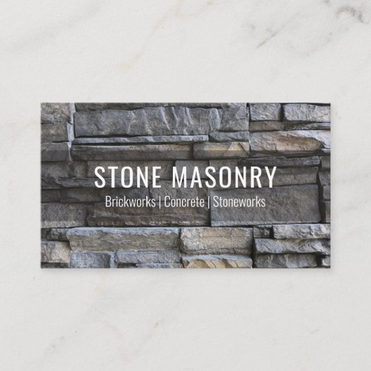 Stone Masonry Visitekaartje Design (Voorkant)