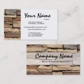 Stone Masonry Visitekaartjes (Voorkant / Achterkant)