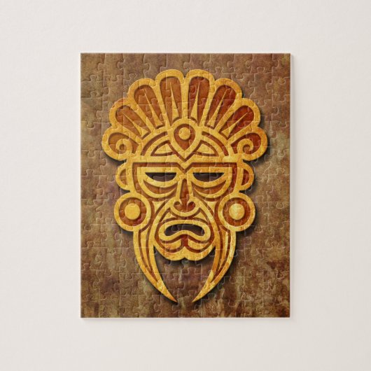 Stone Mayan Mask Legpuzzel (Verticaal)