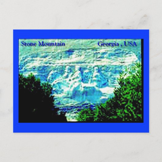 Stone Mountain Carving Post Card Briefkaart (Voorkant)