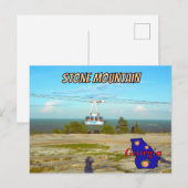 Stone Mountain GA Summit Skyride Ansichtkaart Briefkaart (Voorkant / Achterkant)