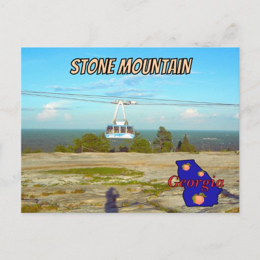 Stone Mountain GA Summit Skyride Ansichtkaart Briefkaart (Voorkant)