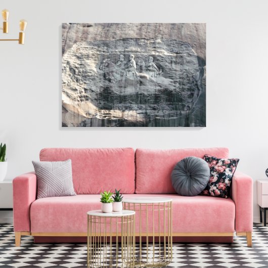 Stone Mountain Georgia Carving Canvas Afdruk (Insitu (Woonkamer))